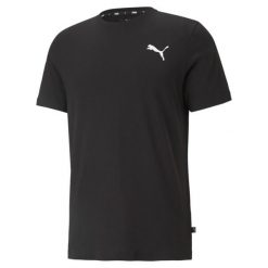 Koszulka sportowa męska Puma ESS Small Logo Tee. Czarne t-shirty sportowe męskie Puma, l, bez ramiączek, na jogę i pilates. Za 170.50 zł.