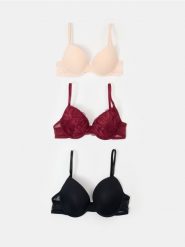 Biustonosze push up 3 pack - wielobarwny. Biustonosze Sinsay, bez wzorów. Za 39.99 zł.