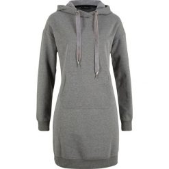 Sukienka dresowa z czystej bawełny. Zielone sukienki damskie bonprix, bez wzorów, z bawełny, bez kołnierzyka, bez ramiączek. Za 74.99 zł.