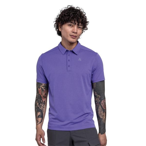 Koszulka polo męska Schöffel Circ Tauron. Fioletowe koszulki polo męskie Schöffel, m, bez wzorów, bez ramiączek. Za 269.99 zł.