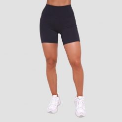 Szorty damskie fitness slim z kieszeniami czarne Ignite. Czarne spodenki sportowe damskie GYMBEAM, s, z elastanu, do biegania. Za 85.90 zł.