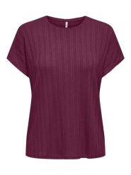 ONLY Koszulka w kolorze fioletowym rozmiar: XS. Różowe bluzki damskie Only, xs, bez wzorów, bez kołnierzyka, bez ramiączek. Za 60.99 zł.