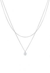 Elli Damski wisiorek z pasjansem i kryształem cyrkonii w srebrze próby 925 Sterling Silver Naszyjniki 1 ct. Szare naszyjniki damskie Elli, na co dzień, srebrne. Za 248.99 zł.