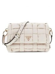 Guess Torebka w kolorze kremowym - 26 x 18 x 8 cm rozmiar: onesize. Brązowe torebki klasyczne damskie Guess, z aplikacjami, z materiału, pikowane, bez dodatków. Za 434.99 zł.