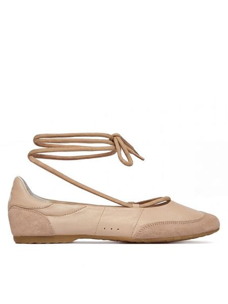 Patrizia Pepe Baleriny 8Z0123/L150-R874 Beżowy. Brązowe baleriny damskie Patrizia Pepe, bez wzorów, ze skóry, bez obcasa. Za 919.99 zł.