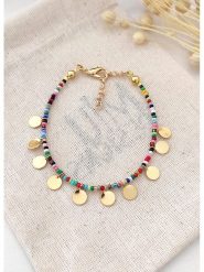 Atelier MIU Pozłacana bransoletka z elementami ozdobnymi rozmiar: onesize. Żółte bransoletki damskie atelier MIU, pozłacane. Za 34.99 zł.