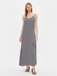 Tommy Hilfiger Sukienka letnia WW0WW41780 Granatowy Regular Fit. Niebieskie sukienki damskie Tommy Hilfiger, na lato, bez wzorów, z wiskozy, bez kołnierzyka, bez ramiączek. Za 449.99 zł.