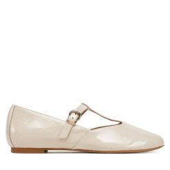 Baleriny Caprice. Brązowe baleriny damskie Caprice, bez wzorów, bez obcasa. Za 279.90 zł.
