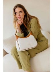 Anna Morellini Skórzana torebka "Sabbatina" w kolorze biało-karmelowym - 30 x 20 x 12 cm rozmiar: onesize. Białe torebki klasyczne damskie Anna Morellini, bez wzorów, z materiału, bez dodatków. Za 304.99 zł.