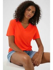 Kaffe Koszulka w kolorze czerwonym rozmiar: XXL. Czerwone bluzki damskie Kaffe, xxl, bez wzorów, bez kołnierzyka. Za 69.99 zł.