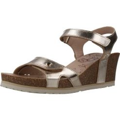Sandały Panama Jack Model Julia Shine B3 Kolor Złoty. Żółte sandały damskie Panama Jack, bez wzorów, ze skóry, bez obcasa. W wyprzedaży za 479.25 zł.