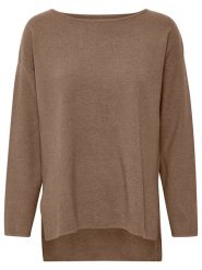 PART TWO Sweter "Klarra" w kolorze brązowym rozmiar: L. Brązowe swetry klasyczne damskie Part Two, l, bez kołnierzyka. Za 126.45 zł.