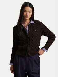 Polo Ralph Lauren Kardigan 211972104007 Brązowy Slim Fit. Brązowe kardigany damskie Polo Ralph Lauren, l, bez wzorów, z wełny. Za 1,119.00 zł.