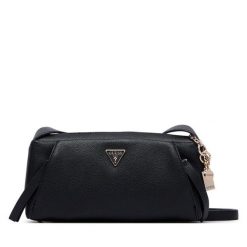 Torebka Guess. Czarne listonoszki damskie Guess, z aplikacjami, bez dodatków. Za 544.99 zł.