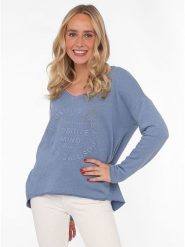 Zwillingsherz Bluza w kolorze błękitnym rozmiar: L/XL. Niebieskie bluzy bez kaptura damskie Zwillingsherz, l. Za 193.24 zł.