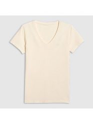 4F Koszulka w kolorze kremowym rozmiar: S. Brązowe bluzki damskie 4f, s, bez wzorów, bez kołnierzyka. Za 39.12 zł.