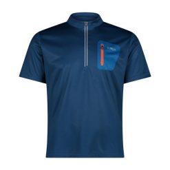 Koszulka męska turystyczna CMP 35N6827. Niebieskie t-shirty sportowe męskie CMP, m, z materiału, bez ramiączek, rowerowe. Za 174.31 zł.