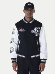 New Era Kurtka bomber Essential Black Varsity 60596264 Czarny Regular Fit. Czarne kurtki męskie New Era, l, bez wzorów, z wełny, bez kaptura. W wyprzedaży za 519.99 zł.