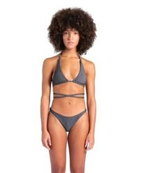 Strój kąpielowy damski dwuczęściowy bikini na basen plażę Arena Tech Wool. Szare bikini damskie Arena, bez wzorów. Za 61.98 zł.