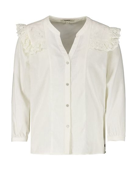 Garcia Bluzka w kolorze białym rozmiar: L. Białe bluzki damskie Garcia, l, bez wzorów, z bawełny, bez kołnierzyka, bez ramiączek. Za 78.28 zł.