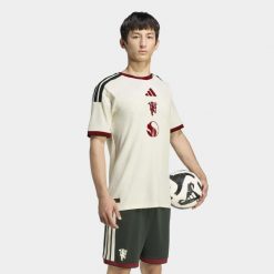 Oryginalna koszulka z trzeciego zestawu Manchester United 26/27. Białe t-shirty sportowe męskie Adidas, xs, z dzianiny, bez ramiączek, do piłki nożnej, climacool (adidas). Za 649.00 zł.