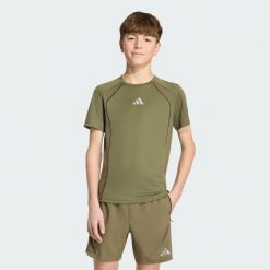 KOSZULKA TECH APPAREL CLIMACOOL. Szare t-shirty damskie Adidas, m, bez wzorów, z dzianiny, bez kołnierzyka. Za 109.00 zł.
