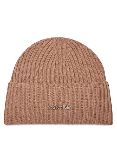 Calvin Klein Czapka Ck Must Logo Beanie K60K611401 Fioletowy. Fioletowe czapki zimowe damskie CALVIN KLEIN, z materiału. Za 139.99 zł.