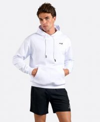Bluza z kapturem męska Padel/Tenis. Białe bluzy z kapturem męskie NORDICDOTS, m, z bawełny. Za 360.00 zł.