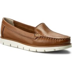Półbuty LASOCKI D561. Brązowe półbuty damskie Lasocki, bez wzorów, ze skóry, bez obcasa. W wyprzedaży za 79.98 zł.