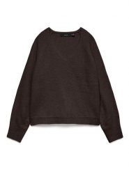 Vero Moda Sweter w kolorze brązowym rozmiar: L. Brązowe swetry klasyczne damskie Vero Moda, l, z materiału, bez kołnierzyka. Za 100.28 zł.