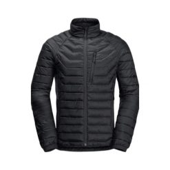 Kurtka puchowa Jack Wolfskin Routeburn Pro Ins. Czarne kurtki męskie Jack Wolfskin, l, bez wzorów, z puchu, sportowe, bez kaptura. Za 589.99 zł.