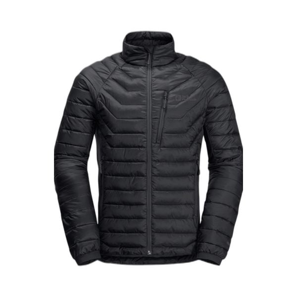 Kurtka puchowa Jack Wolfskin Routeburn Pro Ins. Czarne kurtki męskie Jack Wolfskin, l, bez wzorów, z puchu, sportowe, bez kaptura. Za 696.25 zł.
