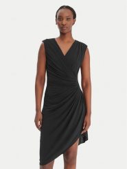 KARL LAGERFELD Sukienka koktajlowa B1W13030 Czarny Slim Fit. Czarne sukienki damskie Karl Lagerfeld, l, bez wzorów, z syntetyku, wizytowe, bez kołnierzyka, bez ramiączek. Za 1,099.00 zł.