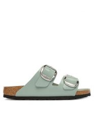 Birkenstock Klapki Arizona Big Buckle Hex 1031882 Zielony. Zielone klapki damskie Birkenstock, bez wzorów, ze skóry, bez obcasa. Za 719.99 zł.