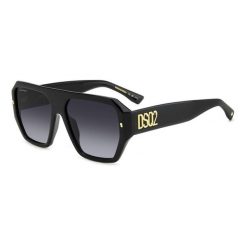 Okulary przeciwsłoneczne DSQUARED2 D2 0128/S 807 dla mężczyzn, rozmiar 58 mm. Czarne okulary przeciwsłoneczne męskie Dsquared. Za 1,000.85 zł.
