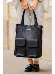 Victor & Hugo Paris Skórzany shopper bag "Noa" w kolorze czarnym - 34 x 38 x 11 cm rozmiar: onesize. Czarne shopper bag damskie Victor & Hugo Paris, bez wzorów, z materiału, na ramię, bez dodatków. Za 414.45 zł.