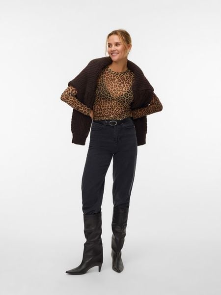 Vero Moda Bluzka w kolorze jasnobrązowo-brązowym rozmiar: M. Brązowe bluzki damskie Vero Moda, m, bez wzorów, z materiału, bez kołnierzyka, bez ramiączek. Za 56.66 zł.