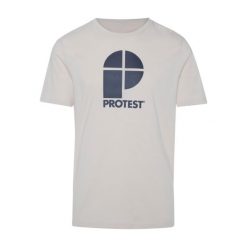 Klasyczny T-shirt Protest. Białe t-shirty męskie Protest, m, bez wzorów, bez kołnierzyka. Za 144.00 zł.