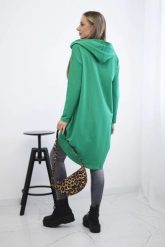 Bluza z długim tyłem i kapturem jasno zielona. Zielone bluzy z kapturem damskie KESI, l, z bawełny. Za 229.98 zł.