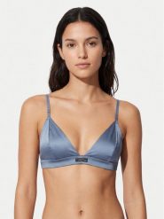 Calvin Klein Underwear Biustonosz braletka Signature Satin LV00QF8392 Niebieski jasny. Niebieskie biustonosze Calvin Klein Underwear, bez wzorów, z syntetyku. Za 169.99 zł.