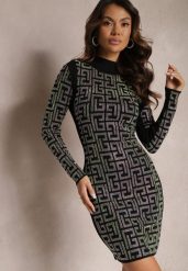 Czarna Sukienka Mini Ozdobiona Mozaikowym Motywem i Cyrkoniami Dormana. Czarne sukienki damskie Renee, bez wzorów, eleganckie, bez kołnierzyka, bez ramiączek, mini. Za 159.99 zł.