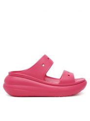 Crocs Klapki Classic Crush Sandal 207670 Różowy. Czerwone klapki damskie Crocs, bez wzorów, z tworzywa sztucznego, bez obcasa. Za 149.99 zł.