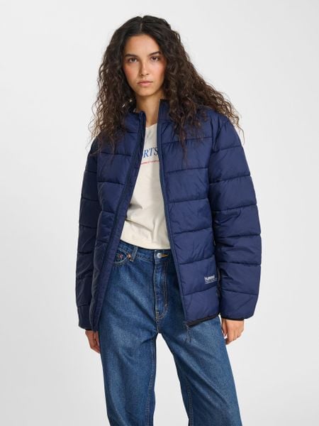 Kurtka puchowa Hummel Lightweight. Niebieskie kurtki damskie HUMMEL, na jesień, m, bez wzorów, z materiału, bez kaptura. Za 385.50 zł.
