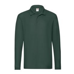 Męska Koszulka Polo Premium Z Długim Rękawem. Czerwone koszulki polo męskie Fruit of the Loom, m, bez wzorów, bez ramiączek. Za 68.99 zł.