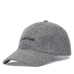 Czapka z daszkiem Calvin Klein. Szare czapki męskie CALVIN KLEIN, bez wzorów. Za 209.99 zł.