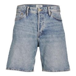 Krótka kurtka Jack & Jones Alex niebieski denim. Niebieskie kurtki męskie Jack&Jones, bez wzorów, z denimu, sportowe, bez kaptura. Za 190.35 zł.