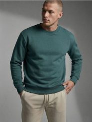 Bluza crewneck basic - ciemny turkus. Bluzy bez kaptura męskie Sinsay, l. Za 29.99 zł.