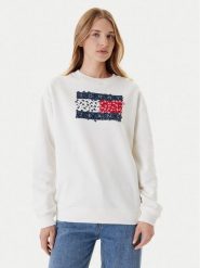 Tommy Jeans Bluza Floral Flag DW0DW20933 Biały Relaxed Fit. Białe bluzy bez kaptura damskie Tommy Jeans, s, z bawełny. Za 329.99 zł.