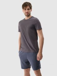 4F T-shirt regular z nadrukiem męski - szary M. Szare t-shirty męskie 4f, m, bez wzorów, z bawełny, bez kołnierzyka. Za 39.99 zł.