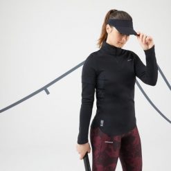 Koszulka tenisowa z długim rękawem damska Artengo Thermic TH 900. Czarne t-shirty damskie ARTENGO, l, bez wzorów, z bawełny, bez kołnierzyka. W wyprzedaży za 69.99 zł.